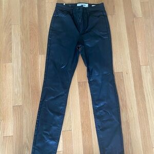 Dynamite Faux Black Leather Skinny Jeans